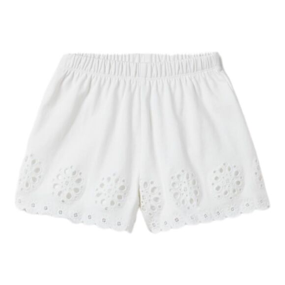 ZARA Kids | White | EMBROIDERED EYELET HEM SHORTS - Picture 3 of 5